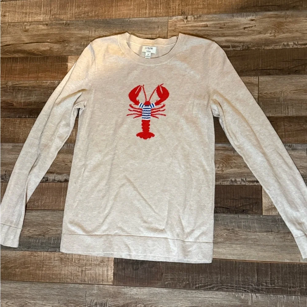 J. Crew outlet teddie sweater lobster in sequin size small - Picture 3 of 5